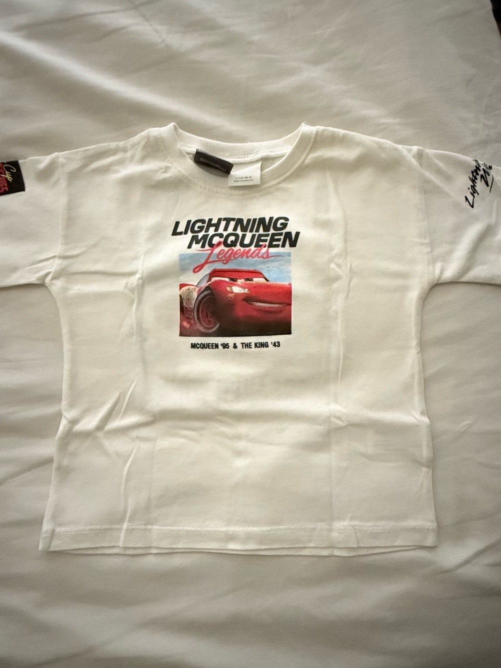 Zara- Lightning McQueen White Kids Graphic Tee